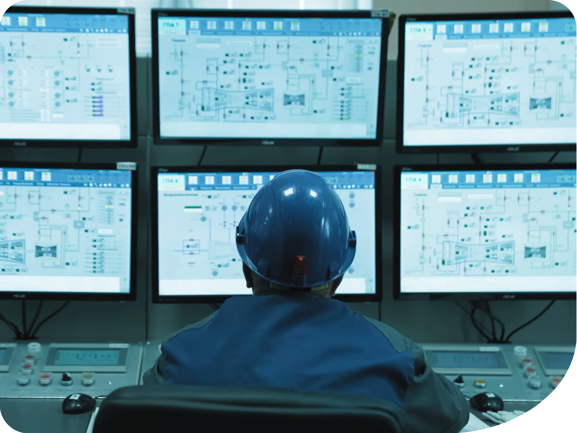 Man working at a computer